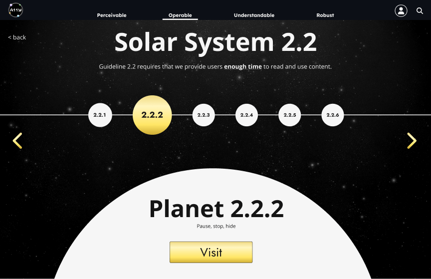 solar system 2.2 page hi-fi mockup